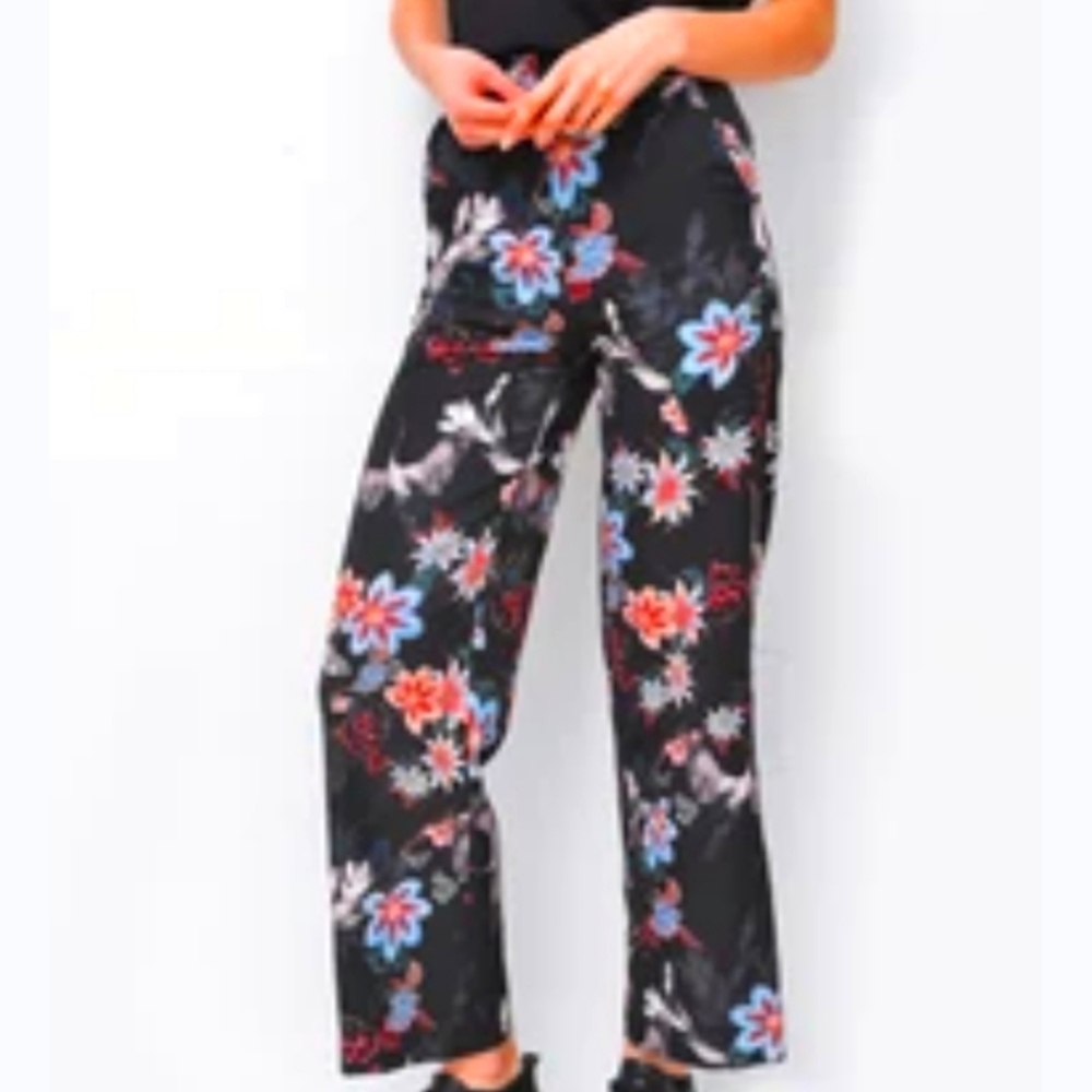 H&M Crane Print High Waisted Pants 12